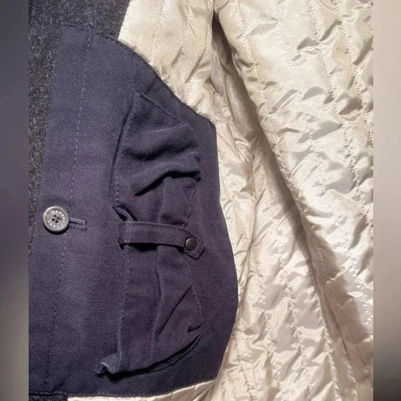 Cerruti 1881 snap closure lined stylish zippered pcket wool fall overcoat 49/USL - Picture 4 of 6